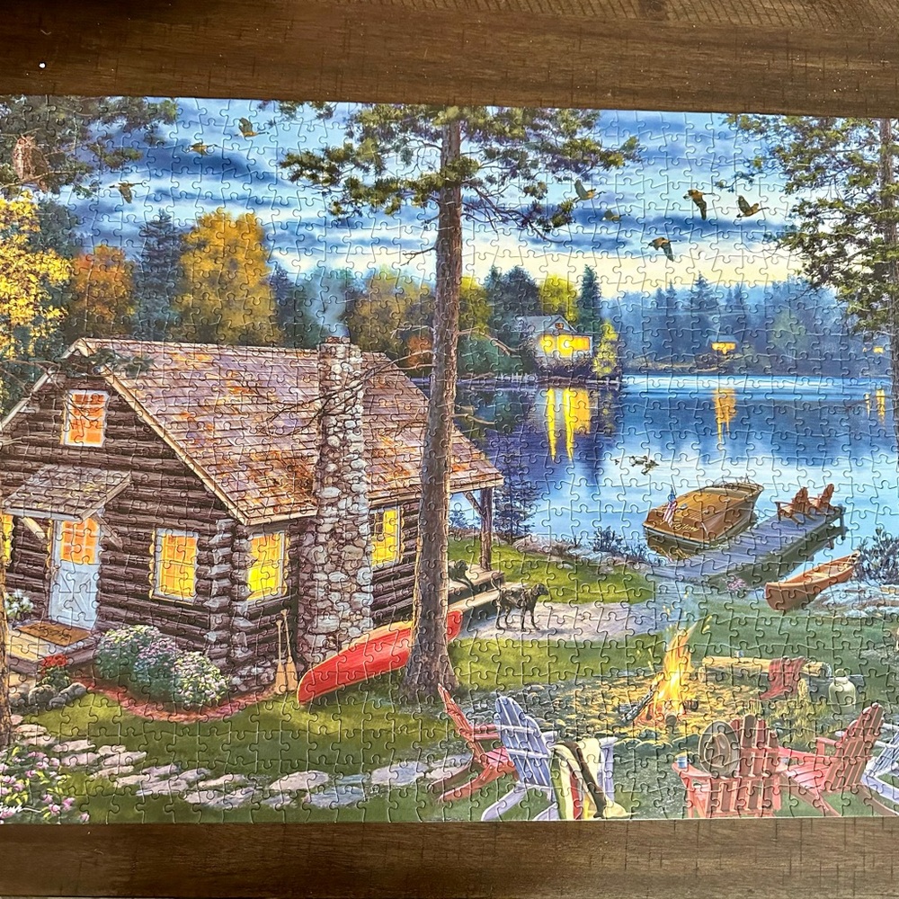 Buffalo Cabin Retreat 1000-Piece Puzzle - Picture 2 of 6